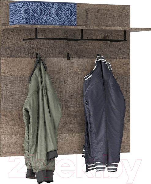 Изображение товара Вешалка для одежды Империал Стокгольм (дуб гранж песочный/железный камень)