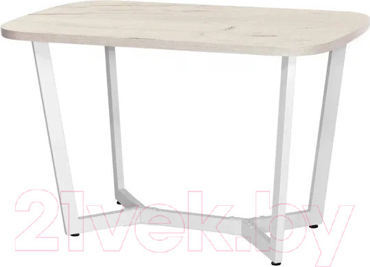 Изображение товара Обеденный стол Millwood Лофт Мюнхен 120x70x75 (дуб белый Craft/металл белый)