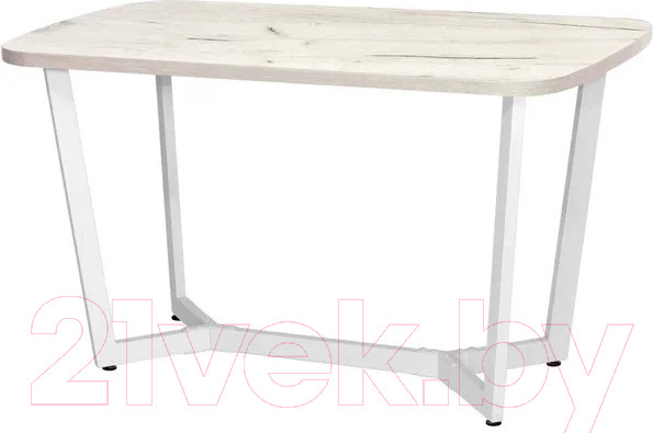 Изображение товара Обеденный стол Millwood Лофт Мюнхен 130x80x75 (дуб белый Craft/металл белый)
