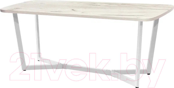 Изображение товара Обеденный стол Millwood Лофт Мюнхен 180x90x75 (дуб белый Craft/металл белый)