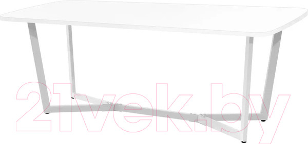Изображение товара Обеденный стол Millwood Лофт Мюнхен 200x100x75 (белый/металл белый)