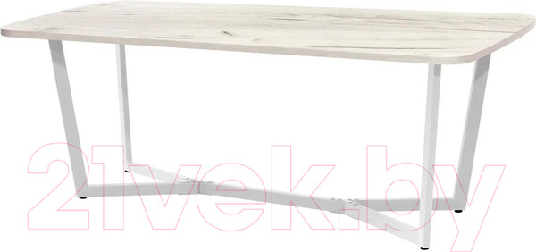 Изображение товара Обеденный стол Millwood Лофт Мюнхен 200x100x75 (дуб белый Craft/металл белый)