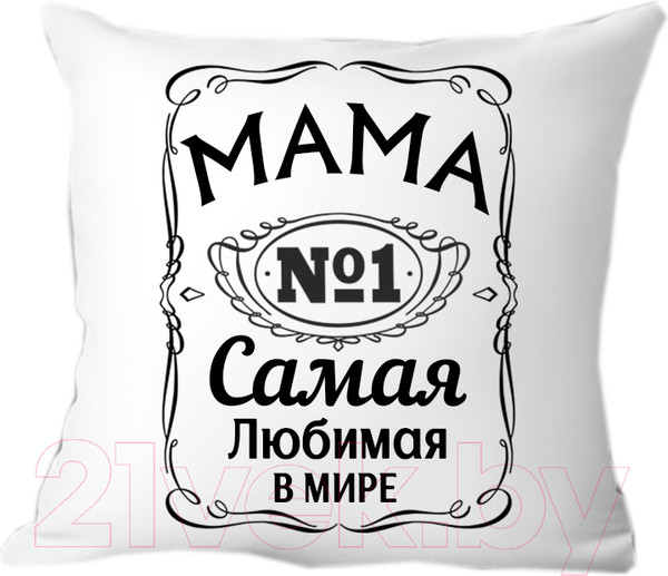 Изображение товара Подушка декоративная Print Style Мама лучшая в мире 40x40bel9