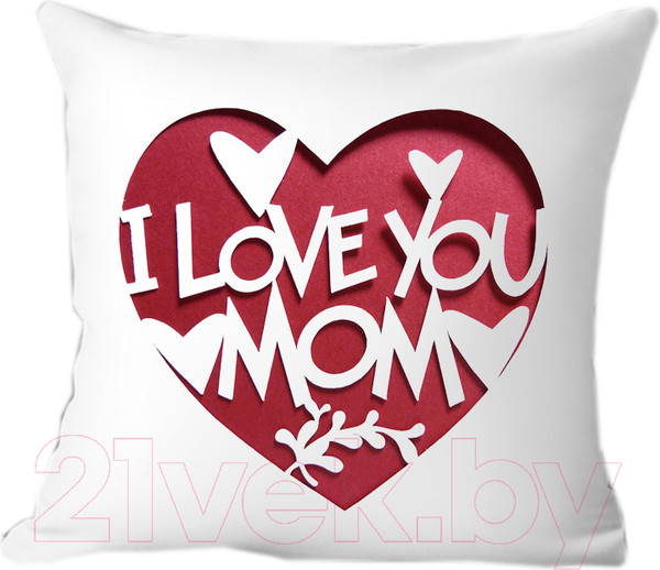 Изображение товара Подушка декоративная Print Style Мама я тебя люблю 40x40bel21