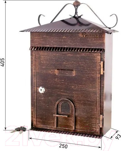 Изображение товара Почтовый ящик Аллюр №2006 (старая медь)