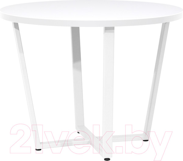 Изображение товара Обеденный стол Millwood Лофт Орлеан Л D100x75 (белый/металл белый)
