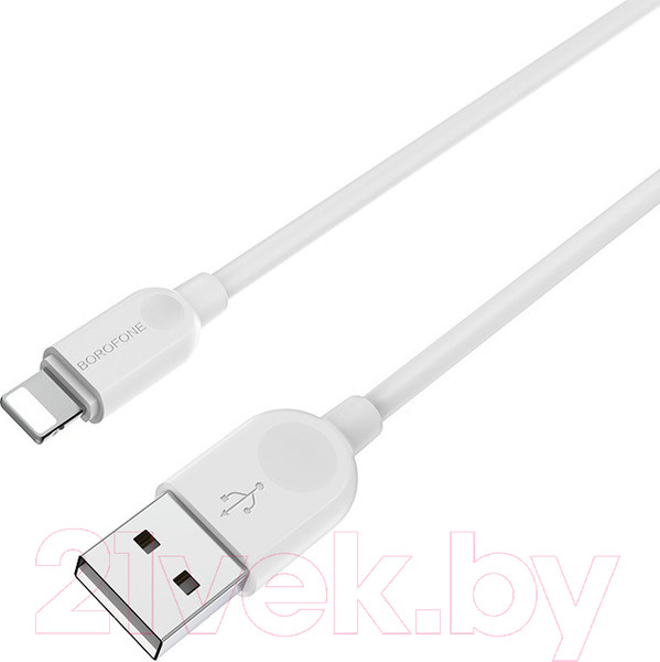 Изображение товара Кабель Borofone BX14 LinkJet AM-8pin Lightning (2м, белый)