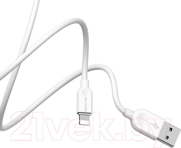 Изображение товара Кабель Borofone BX14 LinkJet AM-8pin Lightning (2м, белый)