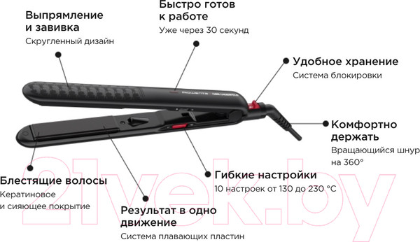 Изображение товара Выпрямитель для волос Rowenta SF321LF0