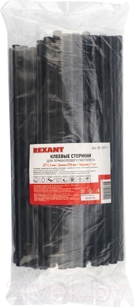 Изображение товара Клеевые стержни Rexant 09-1271-1 (черный)