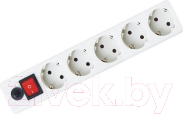 Изображение товара Сетевой фильтр General Lighting GPS-5-16-3x1-1000-W / 471008 (с выключателем, белый)