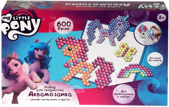 Изображение товара Развивающая игра MultiArt Аквамозаика Мой маленький пони / AB600-MLP1