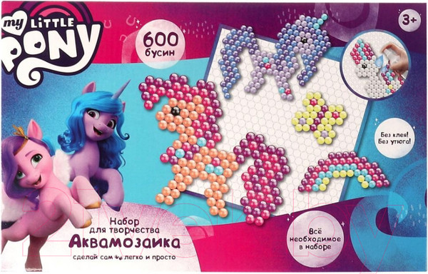 Изображение товара Развивающая игра MultiArt Аквамозаика Мой маленький пони / AB600-MLP1