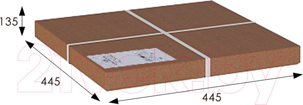 Изображение товара Банкетка Мебелик Берже 26 (темно-коричневый)