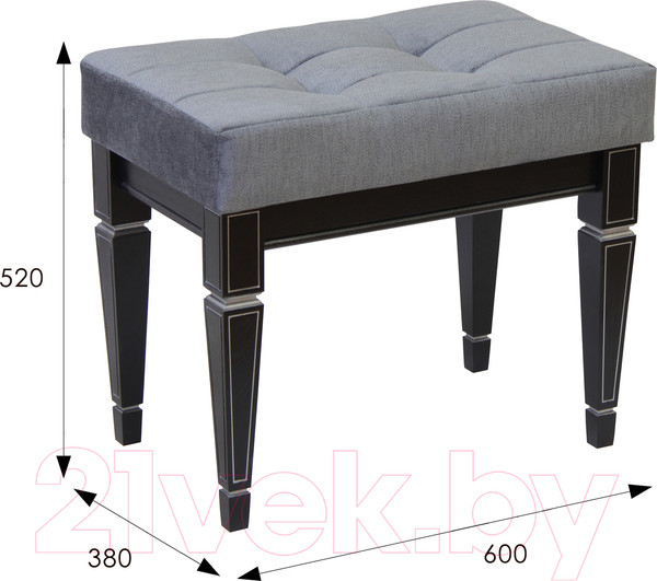 Изображение товара Банкетка Мебелик Васко В 97Н (венге/серебристый)