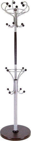 Изображение товара Вешалка для одежды Мебелик Д 4 (металлик/венге)