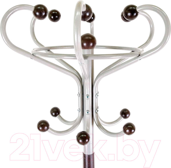 Изображение товара Вешалка для одежды Мебелик Д 4 (металлик/венге)