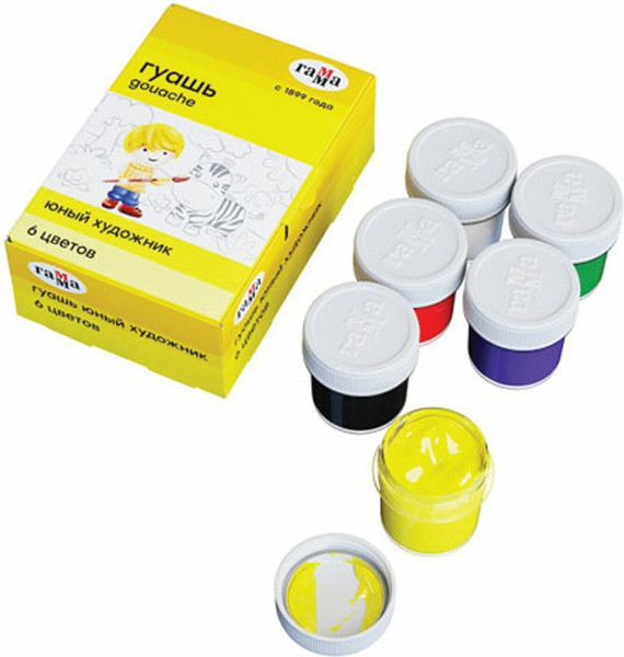 Изображение товара Гуашь ГАММА Юный художник / 221009 (6цв)