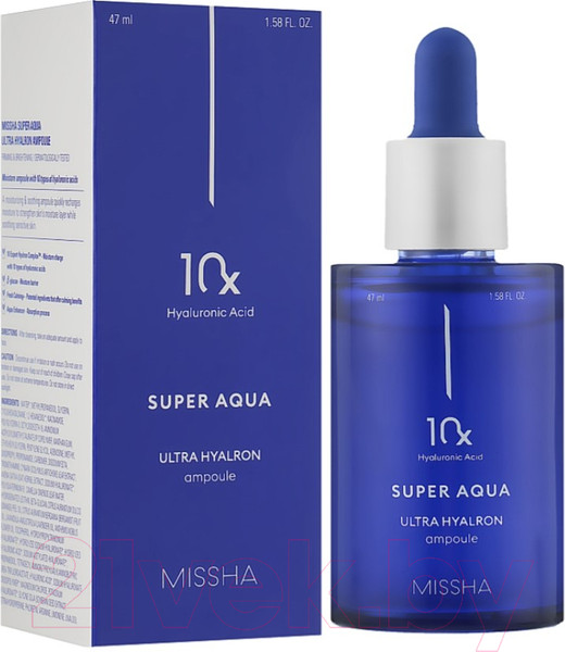 Изображение товара Сыворотка для лица Missha Super Aqua Ultra Hyalron Ampoule Интенсивно увлажняющая (47мл)