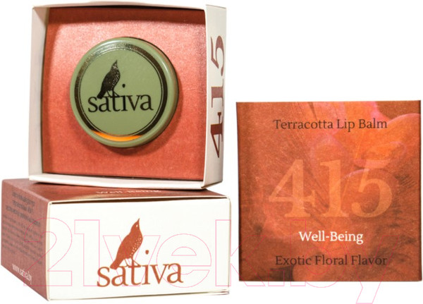 Изображение товара Бальзам для губ Sativa Блеск терракотовый №415  (8г)