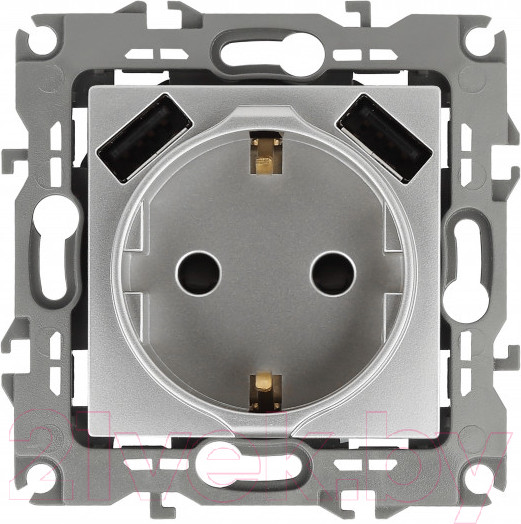 Изображение товара Розетка ЭРА 12-4109-03 / Б0047842 (алюминий)