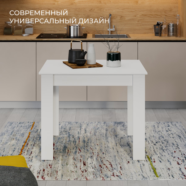 Изображение товара Обеденный стол ТриЯ Промо тип 1 (белый/белый)