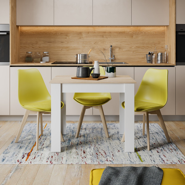 Изображение товара Обеденный стол ТриЯ Промо тип 1 (белый/дуб сонома светлый)