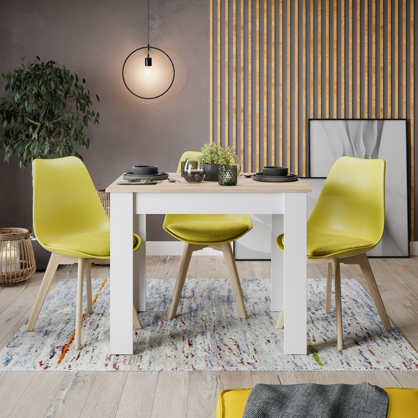 Изображение товара Обеденный стол ТриЯ Промо тип 1 (белый/дуб сонома светлый)