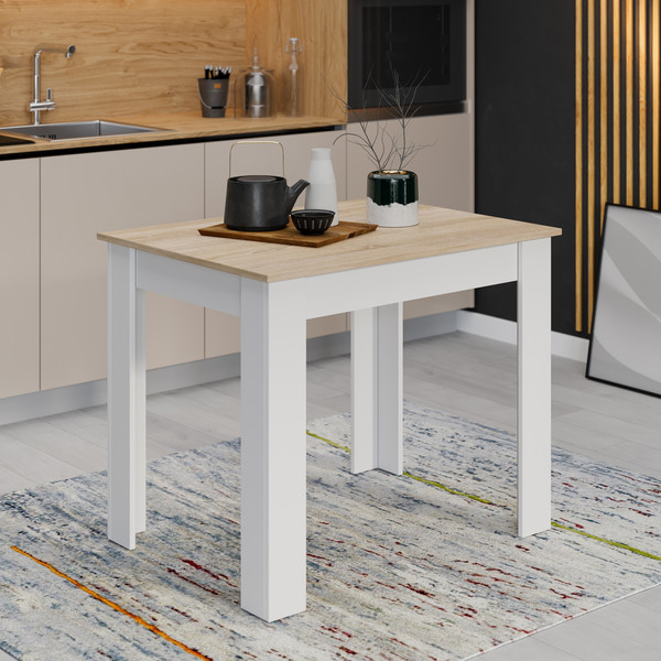 Изображение товара Обеденный стол ТриЯ Промо тип 1 (белый/дуб сонома светлый)