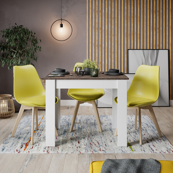 Изображение товара Обеденный стол ТриЯ Промо тип 1 (белый/ателье темный)