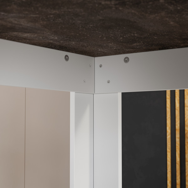 Изображение товара Обеденный стол ТриЯ Промо тип 1 (белый/ателье темный)