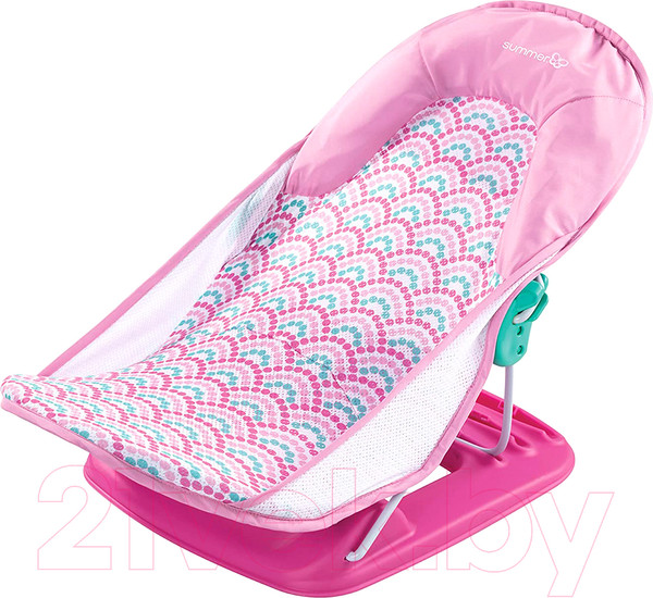 Изображение товара Горка для купания Summer Infant Deluxe Baby Bather / 09585 (розовый/волны)