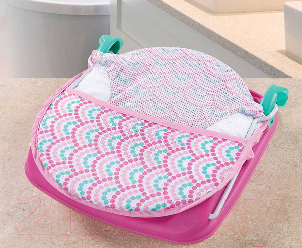 Изображение товара Горка для купания Summer Infant Deluxe Baby Bather / 09585 (розовый/волны)