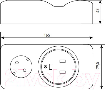Изображение товара Розетка КС Дабрабыт РШ/евро 16А/32А / 74887 (белый)
