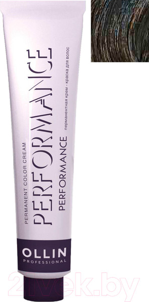 Изображение товара Крем-краска для волос Ollin Professional Performance Permanent Color Cream 4/0 (60мл, шатен)