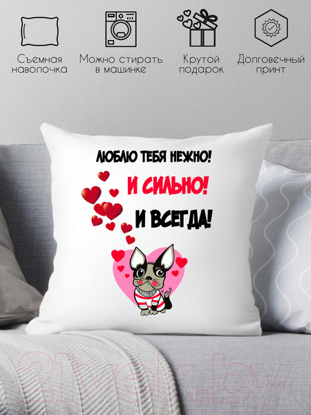 Изображение товара Подушка декоративная Print Style В день Святого Валентина 40х40dsv4