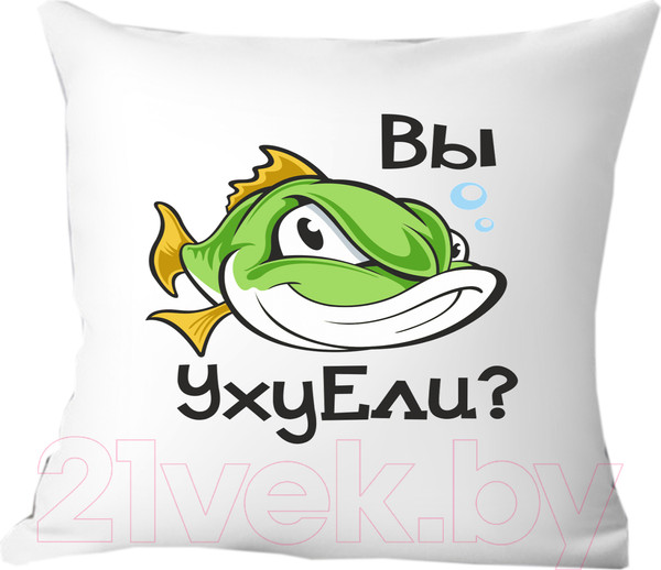 Изображение товара Подушка декоративная Print Style Вы уху ели 40x40ryb2