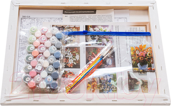 Изображение товара Картина по номерам БЕЛОСНЕЖКА Ромашки и клубника / 365-AS