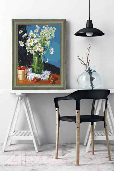 Изображение товара Картина по номерам БЕЛОСНЕЖКА Ромашки и клубника / 365-AS