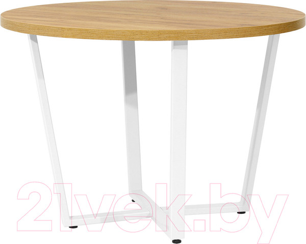 Изображение товара Обеденный стол Millwood Лофт Орлеан Л D110x75 (дуб золотой Craft/металл белый)