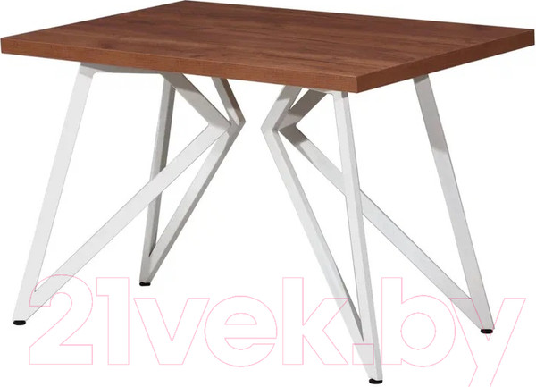 Изображение товара Обеденный стол Millwood Женева Л 120x70x75 (дуб табачный Craft/металл белый)