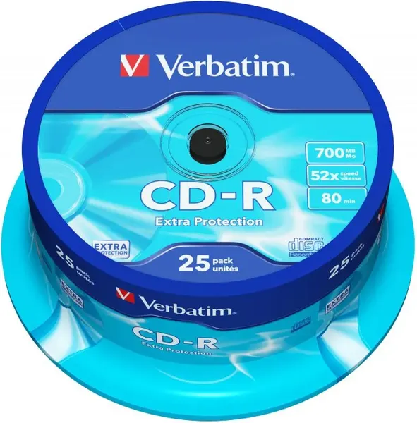 Изображение товара Набор дисков CD-R Verbatim 700мб / 43432 (25шт)