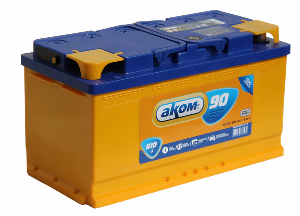 Изображение товара Автомобильный аккумулятор AKOM 6СТ-90 Евро R+ 810A (90 А/ч)