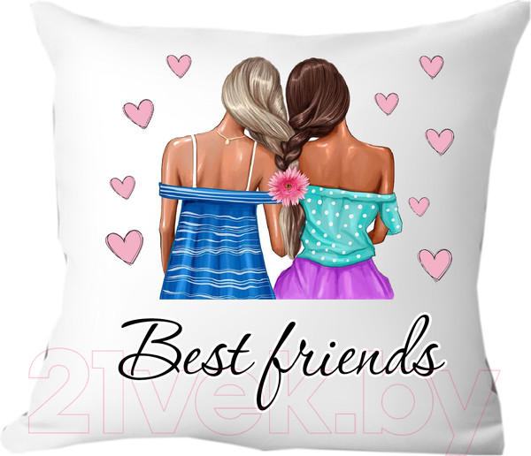 Изображение товара Подушка декоративная Print Style Для подружки 40x40pod3