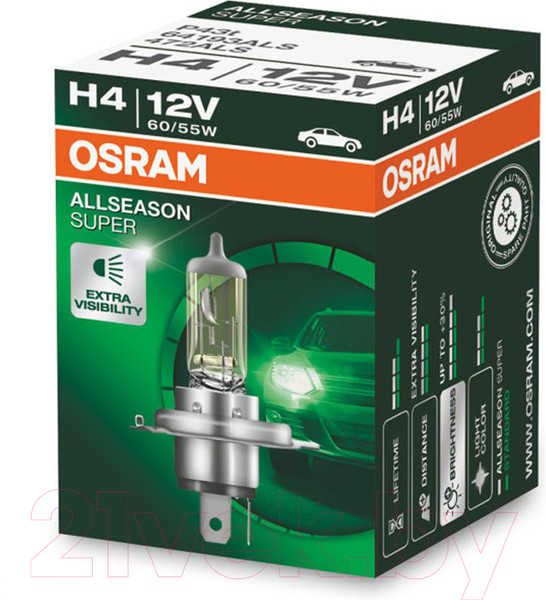 Изображение товара Автомобильная лампа Osram H4 64193ALS