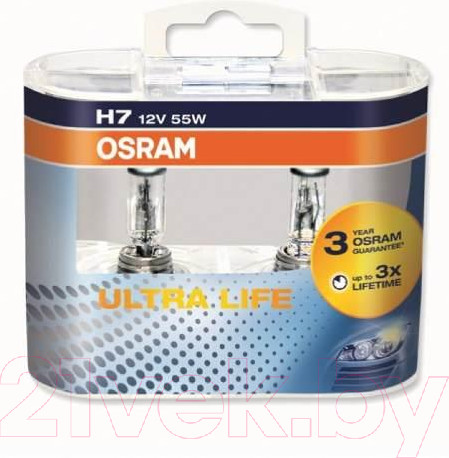Изображение товара Комплект автомобильных ламп Osram H7 64210ULT-HCB