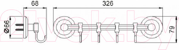 Изображение товара Крючок для ванной Potato P117-4