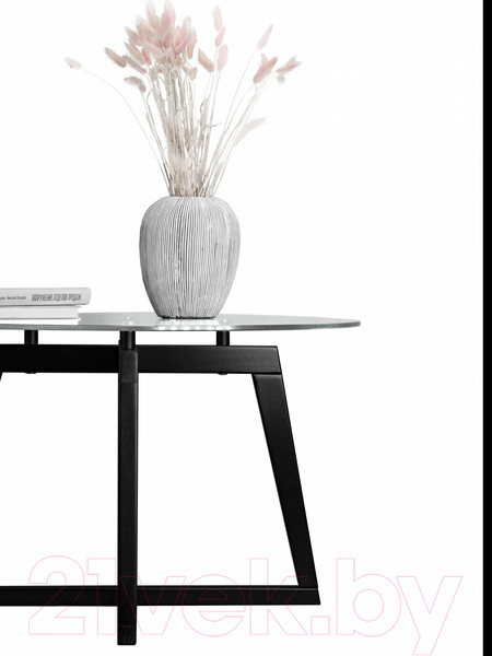 Изображение товара Журнальный столик Мебелик Рилле 445 (венге/стекло прозрачное круг)