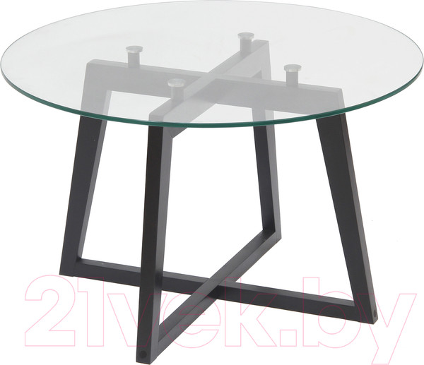 Изображение товара Журнальный столик Мебелик Рилле 445 (венге/стекло прозрачное круг)