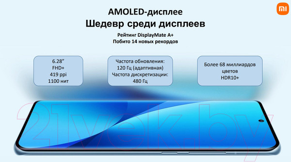 Изображение товара Смартфон Xiaomi 12X 8GB/256GB (синий)